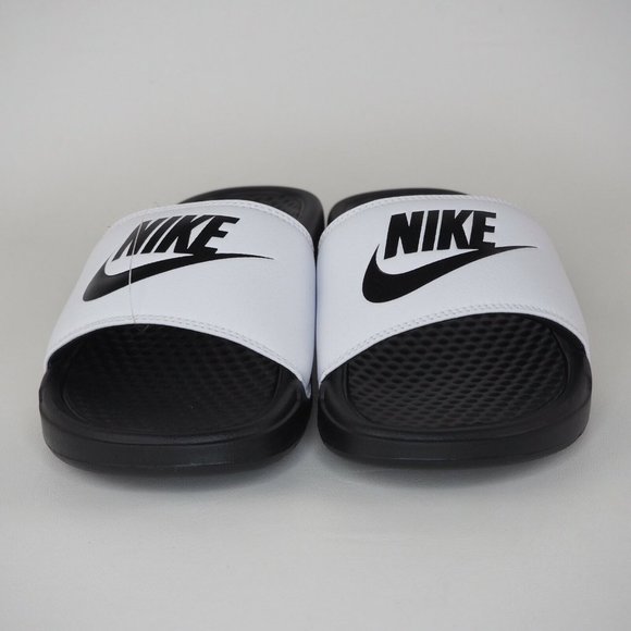 Nike Benassi JDI Men's Sandals Slippers Slides Flip Flops White - Picture 4 of 11